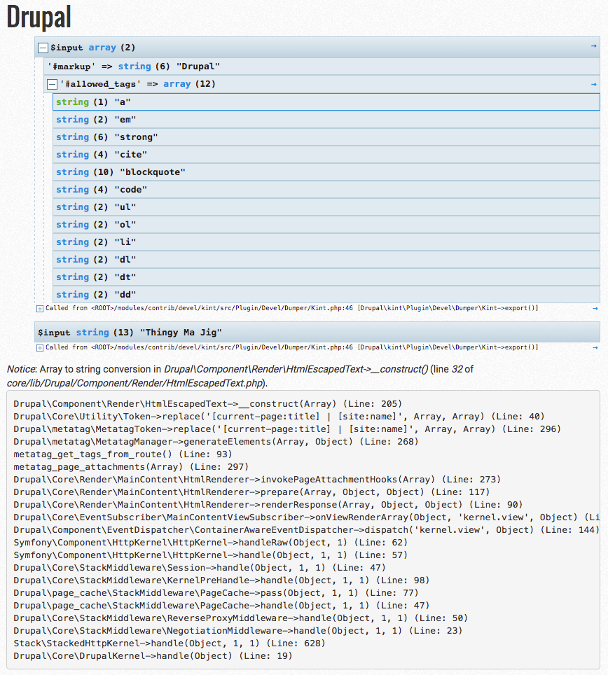 Notice Array to string conversion in